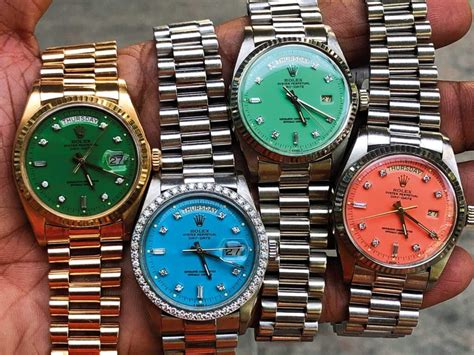 rolex coloured face|genuine Rolex dial.